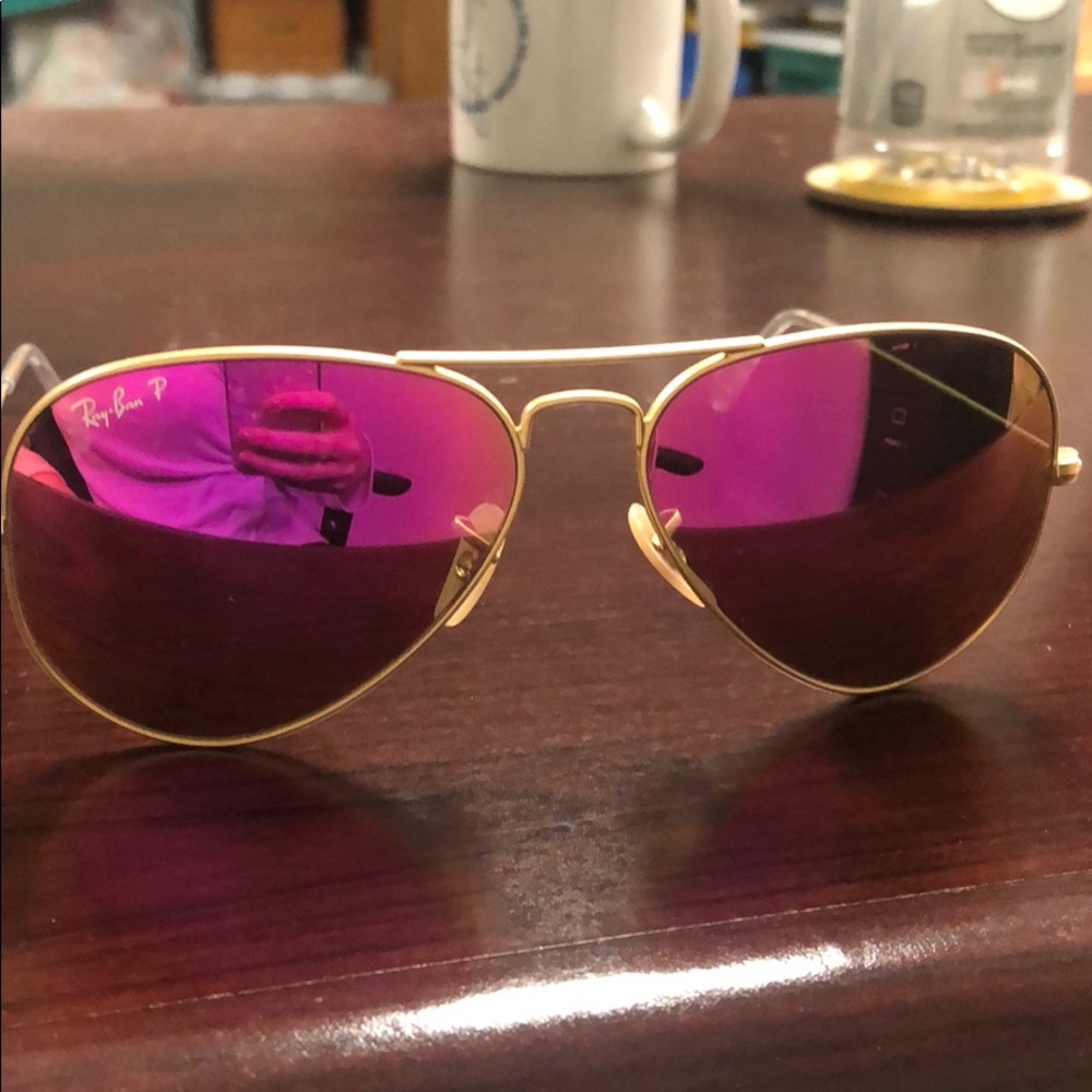 Ray ban polarized aviator sunglasses